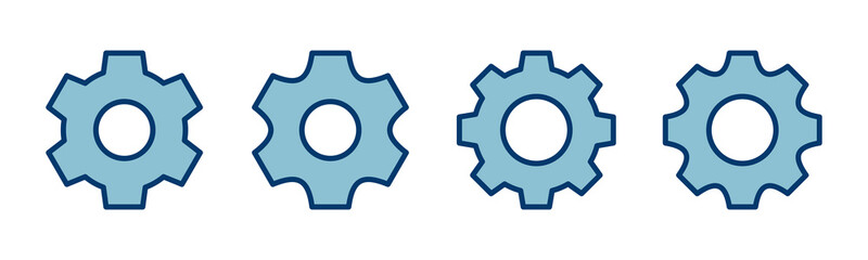 setting Icon vector isolated on white background. setting vector icon. Cog settings Icon Symbol. Gear