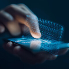 hand and computer