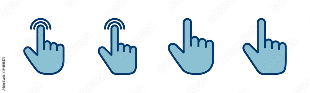 Poster hand click icon vector isolated on white background. pointer icon vector. hand cursor icon vector