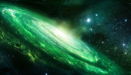 abstract green galaxy space background colorful cosmos universe backdrop