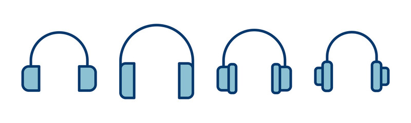 Headphone icon vector isolated on white background. Headphone vector icon. Call us