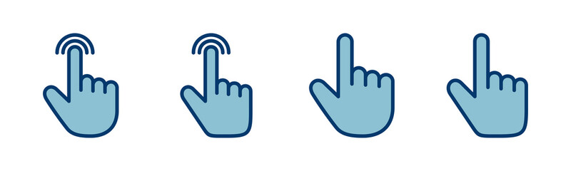 Hand click icon vector isolated on white background. pointer icon vector. hand cursor icon vector