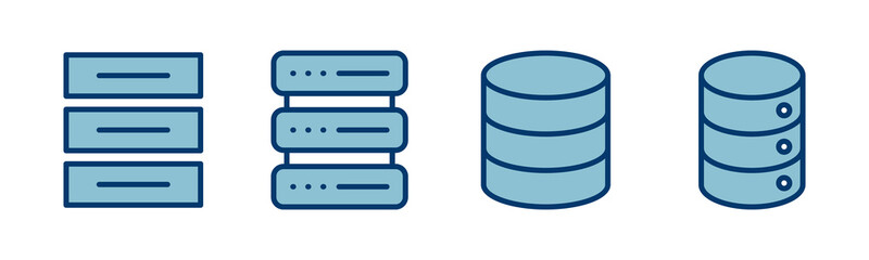 Database icon vector isolated on white background. database vector icon