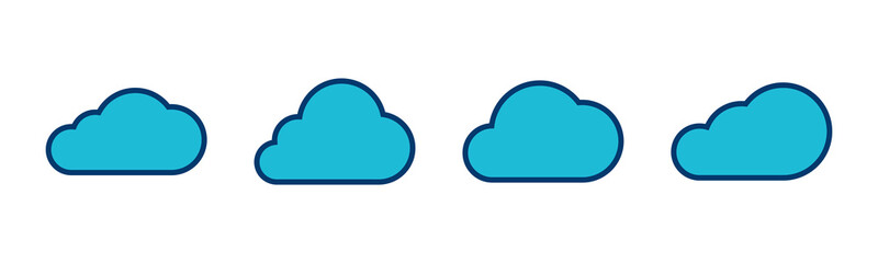 Cloud icon vector isolated on white background. cloud computing icon