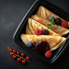 pancakes with berries
