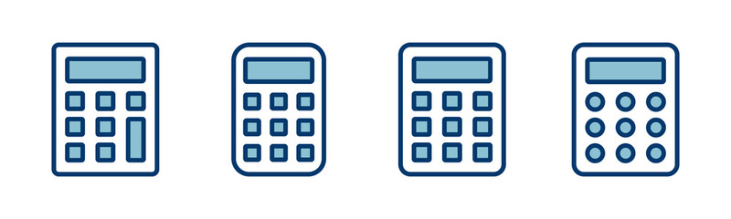 Calculator icon vector isolated on white background. Calculator vector icon. Accounting icon