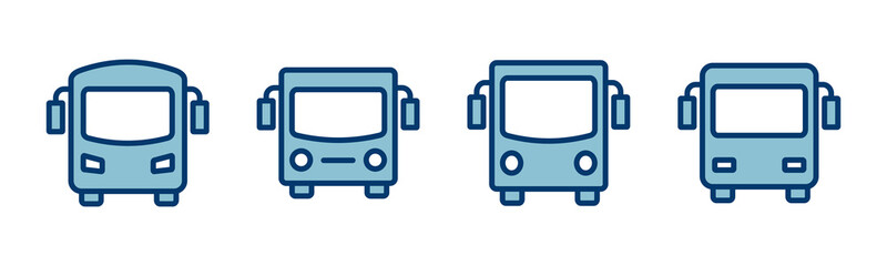 Bus Icon vector isolated on white background. Black bus vector icon