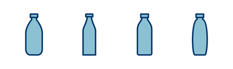 Bottle icon vector isolated on white background. Bottle vector icon
