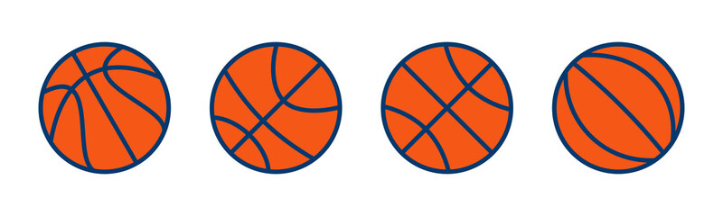 Basketball icon vector isolated on white background. Basketball ball icon. Basketball logo vector icon