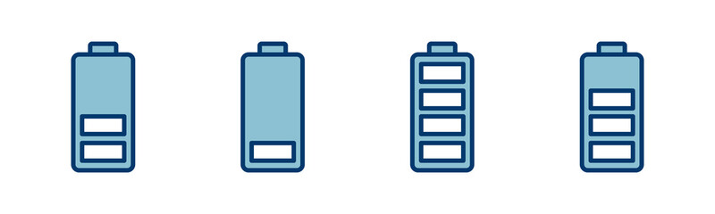 battery icon vector isolated on white background. Battery vector icon. battery charge level. battery charging icon