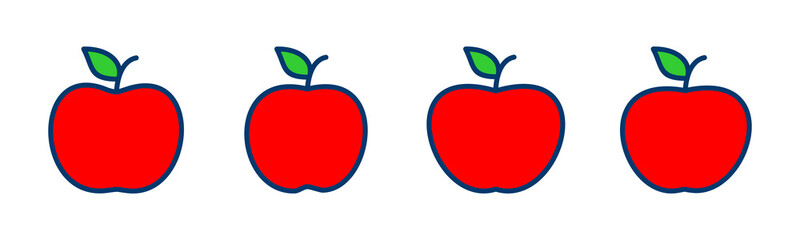 Apple icon vector isolated on white background. Apple vector icon.
