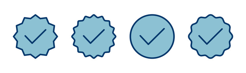 Approved icon vector isolated on white background. Certified Medal Icon vector. check mark