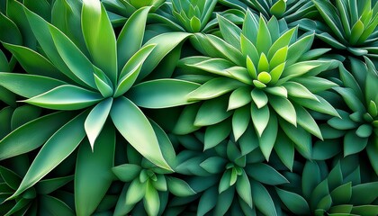 bold green succulent leaves nature abstract background