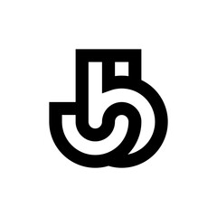 Letter JB creative monogram logo