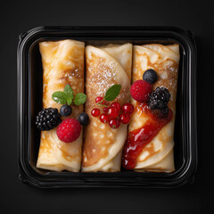 pancakes with berries