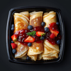 pancakes with berries