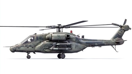 Fototapeta premium 3D rendered helicopter hovering detailed