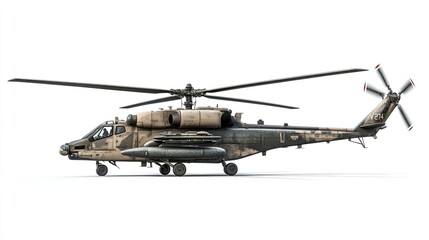 3D rendered helicopter hovering detailed