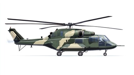 Fototapeta premium 3D rendered helicopter hovering detailed