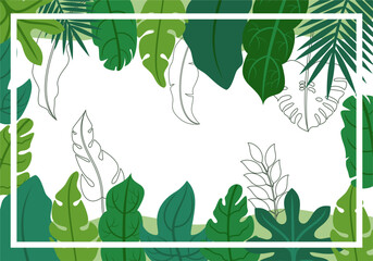 Floral Summer Background with empty space