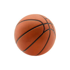 Orange basketball ready for play on white