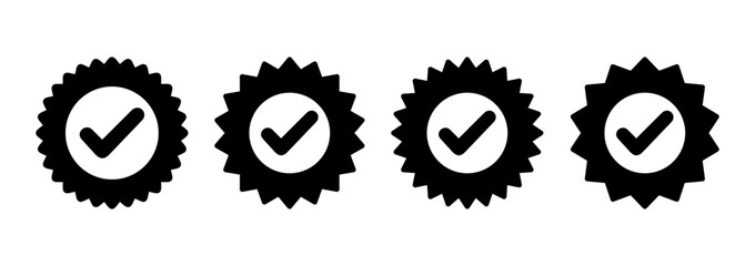 Approved icon logo design. Certified Medal Icon