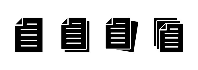 Document icon logo design. Paper sign and symbol. File Icon