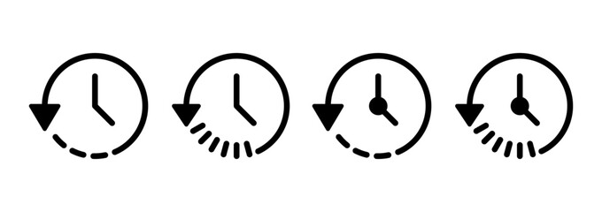 History icon logo design. recent event history sign and symbol