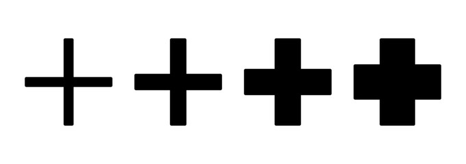 Plus icon logo design. Add plus sign and symbol