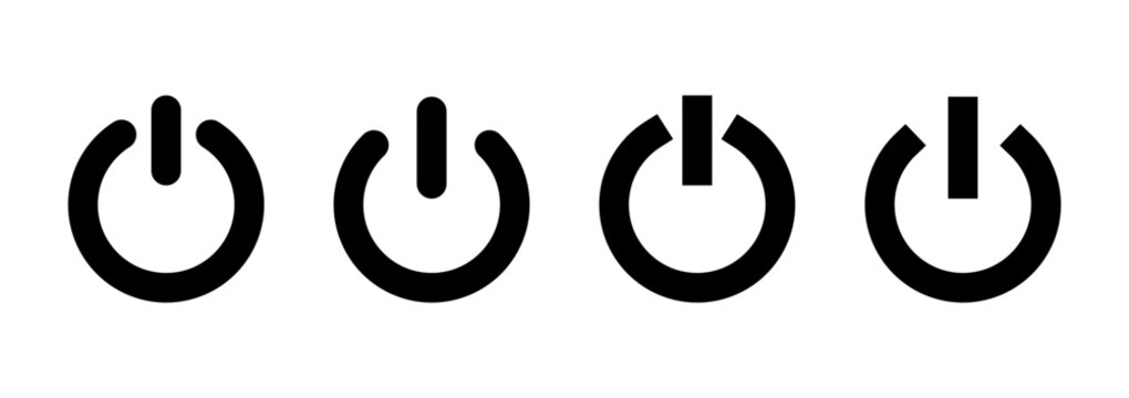 Power icon logo design. Power Switch sign and symbol. Electric power