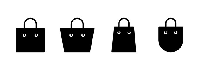 Shopping bag icon logo design. shopping sign and symbol