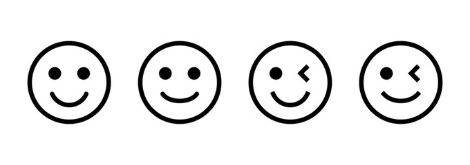 Smile icon logo design. smile emoticon icon. feedback sign and symbol