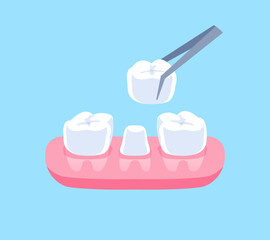 Dental crown illustration vector design. Dental care concept.
