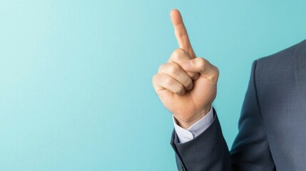 A professional businessman in a suit pointing at a rising graph with  goal  labels on a clean neutral background symbolizing business success progress and strategic planning