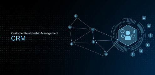 Customer relationship management concept background.