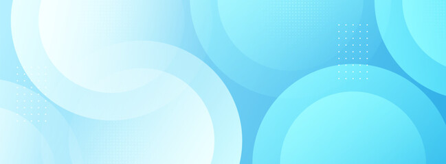 Minimalist banner background gradations blue with circle shape memphis colorful style memphis background