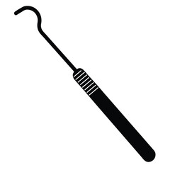 dental hygienist element isolated dental scaler on white background
