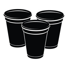 dental hygienist element isolated disposable cups on white background