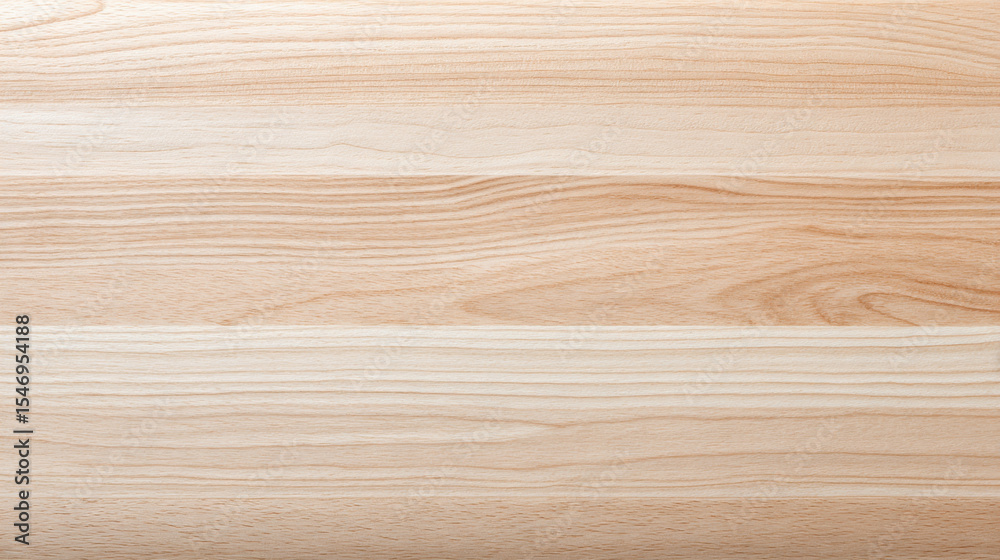 Aufkleber Clean minimalist wooden surface with light birch texture and natural grain pattern creating calm and warm atmosphere for design or background use