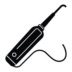 dental hygienist element isolated ultrasonic scale on white background