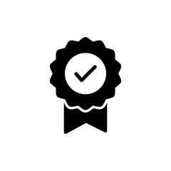 Approved icon symbol for apps and websites. Certified Medal Icon