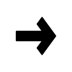 Arrow icon symbol for apps and websites. Arrow sign and symbol for web design.