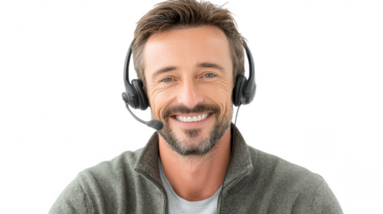 Smiling Customer Service Representative
