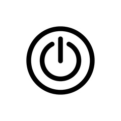 Power icon symbol for apps and websites. Power Switch sign and symbol. Electric power