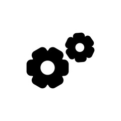 Setting icon symbol for apps and websites. Cog sign and symbol. Gear Sign