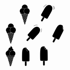 Ice cream treats, popsicles dessert sweet