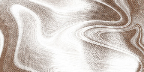 Abstract Halftone Illustration with Flowing Brown and White Tones, Featuring a Smooth Liquid-Like Texture, Ideal for Modern Artistic Backgrounds.