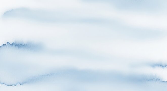 Subtle blue watercolor washes create a calming, minimalist background texture on white paper.