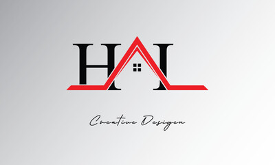 HI Letter House Logo – Creative Real Estate Monogram Design with Roof Shape & Home Symbol for Architecture, Property & Modern Branding Identity
