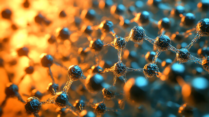 A close up of a bunch of small spheres